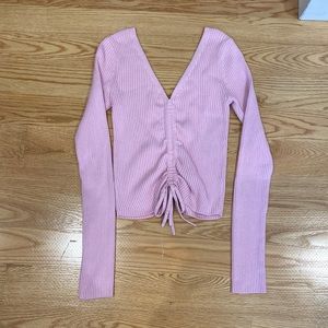 Hollister pink crop top